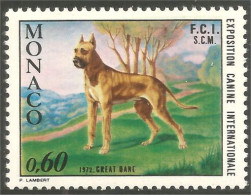 DG-35 Monaco Great Dane Dogue Allemand Chien Dog Hund Cane Hond Perro MNH ** Neuf SC - Dogs