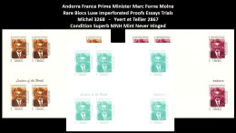 1999 USA UN World Leaders Millennium Summit - Andorra France Prime Minister Marc Forne Molne - Rare Set MNH - Altri & Non Classificati