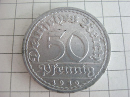 Germany 50 Pfennig 1919 A - 50 Rentenpfennig & 50 Reichspfennig