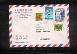 South Korea 2003 Plants+Lighthouse Interesting Airmail Letter - Korea, South