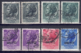 Italien / Triest Zone A - 1953 - Italia Turrita, Lot Aus Nr. 201 - 207, Gestempelt / Used - Afgestempeld