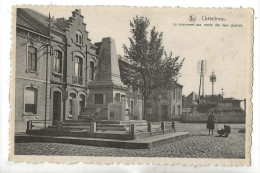 Châtelet (Belgique, Hainaut) : Le Monument Aux Morts Du Quartier De Châtelineau Env 1920 (animé) PF - Châtelet
