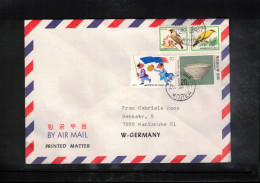 South Korea 1987 Birds Interesting Airmail Letter - Corée Du Sud