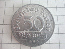 Germany 50 Pfennig 1920 D - 50 Rentenpfennig & 50 Reichspfennig