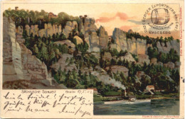 Sächsische Schweiz Bastei - Litho - Werbung Brauerei Radeberg - Other & Unclassified