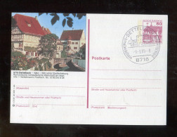 "BUNDESREPUBLIK DEUTSCHLAND" 1984, Bildpostkarte Mit Bildgleichem Stempel Ex "DETTELBACH" (B2037) - Geïllustreerde Postkaarten - Gebruikt