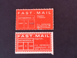 Vignette Fast Mail Antwerpen X - Erinnophilie - Reklamemarken [E]