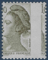 France Liberté N°2185** 1 Fr Olive Variété De Piquage Décalé Lateralement (bien Plus Rare !) TTB - Unused Stamps