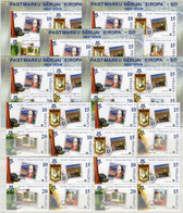 2x5 Blöcke EUROPA 2006 LATVIJA 656/9 VB+Block 21 ** 24€ Hoja Ss Blocs Stamp On Stamps M/s Bloque Sheets Bf 50 Years CEPT - Letonia