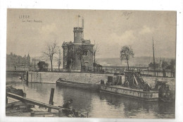 Liège (Belgique, Liège) : Le Bateau De Dragage Au Port Du Petit Paradis Env 1905 (animé) PF - Liège