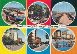 CARTOLINA  C14 LIDO DEGLI ESTENSI,FERRARA,EMILIA ROMAGNA-SALUTI-MARE,ESTATE,BARCHE A VELA,BELLA ITALIA,VIAGGIATA 1972 - Ferrara