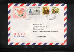 South Korea 2004 Love+Animals Interesting Airmail Letter - Corée Du Sud