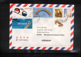 South Korea 2001 Animals+Flowers Interesting Airmail Letter - Korea, South