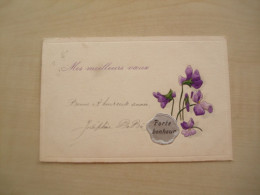 Carte Postale Ancienne 1905 MES MEILLEURS VOEUX Violettes - New Year