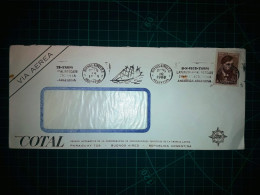 ARGENTINE, Enveloppe Longue De "Revista COTAL"" Avec Banderole Parlante : "L'Uruguay Met Le Cap Au Secours De L'Antarcti - Used Stamps