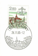 Schweiz / Helvetia 1985, Ortswerbestempel Und Briefmarke Féchy, Weinbau / Viticulture - Wijn & Sterke Drank