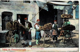 Salut De Constantinople Marchands De Simites Circulée En 1908 - Türkei