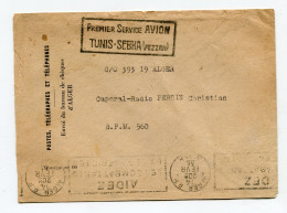 !!! LETTRE PAR AVION D'ALGER DE 1944 POUR LE BPM 560 (FEZZAN) CACHET PREMIER SERVICE AVION TUNIS - SEBHA (FEZZAN) - Cartas & Documentos