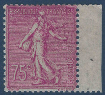 France Semeuse N°202a* (froissure De Gomme D'origine) BDFeuille 75c Lilas Rose Au Type II Un Timbre Rare En Neuf ! - 1903-60 Semeuse Lignée