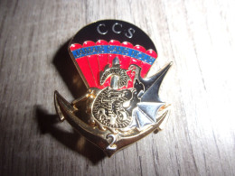Insigne CCS 2° Régiment Parachutiste D' Infanterie De Marine - Matriculé - RPIMa - Army