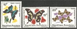 IN-29 Rwanda Papillon Butterfly Butterflies Farfalla Mariposa Schmetterling Vlinder MH * Neuf CH - Mariposas