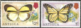 IN-2 Antigua Papillon Butterfly Butterflies Farfalla Mariposa Schmetterling Vlinder MNH ** Neuf SC - Schmetterlinge