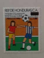 HONDURAS 1990  MNH** OVERPRINT  FOOTBALL FUSSBALL SOCCER CALCIO VOETBAL FUTBOL FUTEBOL FOOT FOTBAL - Unused Stamps