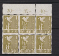 Un Bloc    6  Timbres   1 Mark   N°  959  **   Allemagne   Occupation Alliée   Zone Interalliée AAS   Deutsche Post - Neufs