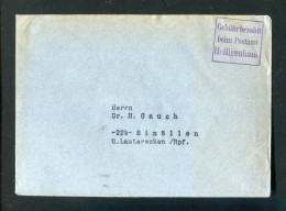 "BUNDESREPUBLIK DEUTSCHLAND" Brief Mit R3 "Gebuehr Bezahlt Beim Postamt Heiligenhaus" (B2048) - Storia Postale