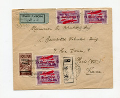 !!! LIBAN, LETTRE RECOMMANDEE PAR AVION DE BEYROUTH POUR PARIS DE 1930 - Storia Postale