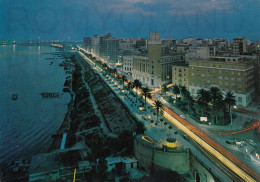 CARTOLINA  C14 TARANTO,PUGLIA-LUNGOMARE VITTORIO EMANUELE (NOTTURNO)-MARE,SOLE,ESTATE,VACANZA,VIAGGIATA 1971 - Taranto