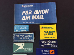 Vignettes Par Avion - Airmail  - Per Lugpos- Via Aerea - Vignetten (Erinnophilie)