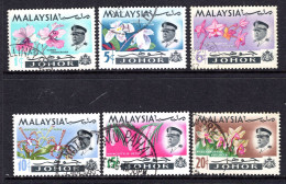 Malaysian States - Johore - 1965 Orchids Short Set Used (SG 166-172) - No 2c Value - Johore