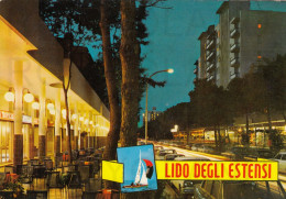 CARTOLINA  C14 LIDO DEGLI ESTENSI,FERRARA,EMILIA ROMAGNA-VIALE CARDUCCI-NOTTURNO-MARE,ESTATE,BELLA ITALIA,VIAGGIATA 1973 - Ferrara