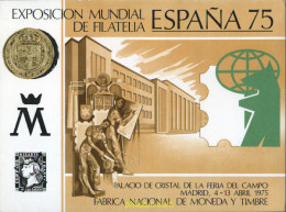 273251 MNH ESPAÑA Hojas Recuerdo 1975 EXPOSICION MUNDIAL DE FILATELIA - ESPAÑA 75 - Ongebruikt