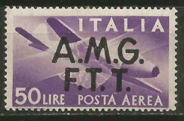 TRIESTE 1947 CORREO AEREO YVERT NUM. 6 * NUEVO CON FIJASELLOS - Correo Aéreo