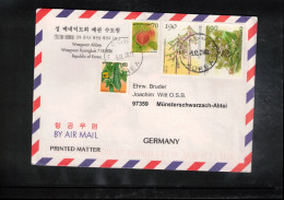 South Korea 2003 Plants Interesting Airmail Letter - Korea (Süd-)