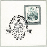 Oesterreich / Austria 1985, Sonderstempel Bergwacht Klagenfurt, Umweltschutz - Umweltschutz Und Klima