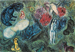 Art - Peinture Religieuse - Marc Chagall - Message Biblique - 2 - Le Paradis - Musée National De Nice - CPM - Carte Neuv - Schilderijen, Gebrandschilderd Glas En Beeldjes