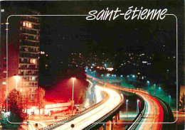 42 - Saint-Etienne - Quartier Du Rond Point - Vue De Nuit - Flamme Postale - CPM - Voir Scans Recto-Verso - Saint Etienne