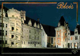 41 - Blois - Le Château - La Cour D'honneur Du Château Illuminé - L'aile Et L'escalier François 1er - La Salle Des Etats - Blois
