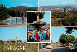 05 - Laragne Monteglin - Multivues - Piscine - Automobiles - Flamme Postale De Laragne Monteglin - CPM - Voir Scans Rect - Other & Unclassified