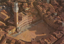 CARTOLINA  C14 SIENA,TOSCANA-PIAZZA DEL CAMPO-VEDUTA AEREA-STORIA,MEMORIA,CULTURA,RELIGIONE,BELLA ITALIA,VIAGGIATA 1979 - Siena