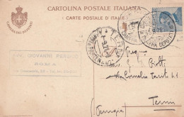 844  - REGNO - Cartolina Postale Italiana - Del 1921 Da Roma A Terni- Dalla CAMERA DEI DEPUTATI - - Stamped Stationery