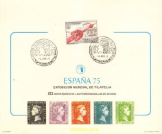 730743 MNH ESPAÑA Hojas Recuerdo 1975 EXPOSICION MUNDIAL DE FILATELIA - Nuevos