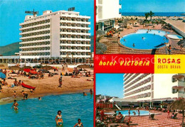72831890 Rosas Costa Brava Cataluna Hotel Victoria Swimming Pool Strand  - Sonstige & Ohne Zuordnung