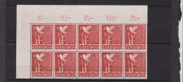 Un Bloc    10 Timbres  3 Mark  Taube  N°  961  **   Allemagne   Occupation Alliée   Zone Interalliée AAS   Deutsche Post - Postfris