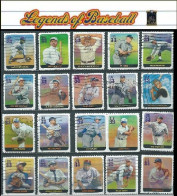 VERINIGTE STAATEN ETATS UNIS USA 2000 FROM PANE BASEBALL SET 20V USED SN 3408A-T YT 3110-29 MI 3337-56 SG 3812-310 - Usados