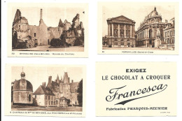 CY55 - IMAGES CHOCOLAT FRANCOIS MEUNIER - VERSAILLES - BRESSUIRE -  CHATEAU DE SEVIGNE - Andere & Zonder Classificatie