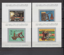 Libya 1979 Olympic Games Moscow, Football Soccer, Equestrian, Athletics Set Of 4 S/s Imperf. MNH -scarce- - Verano 1980: Moscu